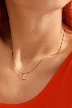 Pilgrim Jemma Gold Plated Textured Pendant EOL Necklace