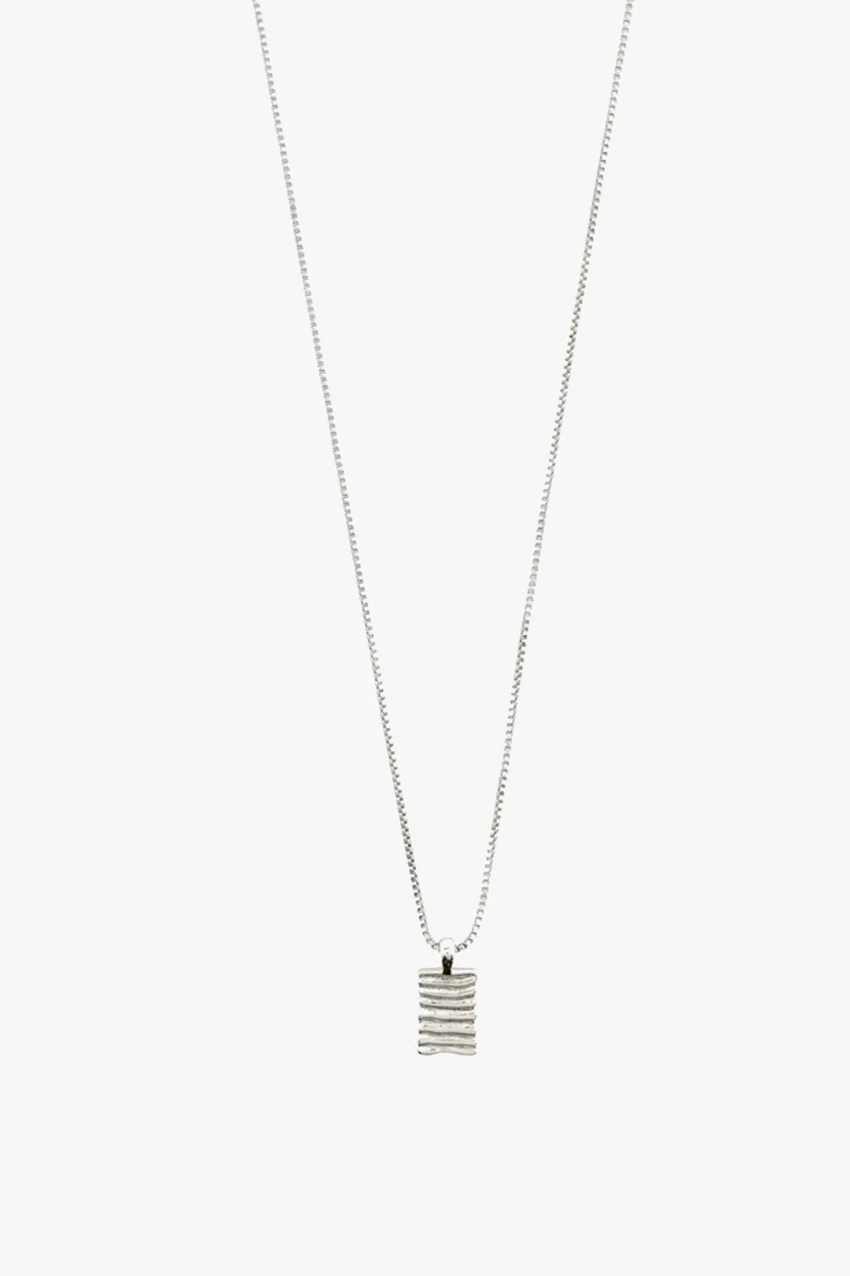 Pilgrim Jemma Silver Plated Textured Pendant EOL Necklace