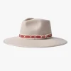 Brixton Jo Rancher Beige Wide Brim Aztec Band Felt Fedora Hat