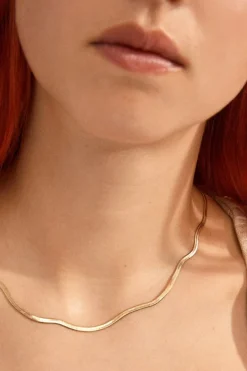 Pilgrim Joanna Gold Plated EOL Snake Chain Necklace