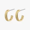 Pilgrim Joanna Gold Plated Snake Chain Earrings