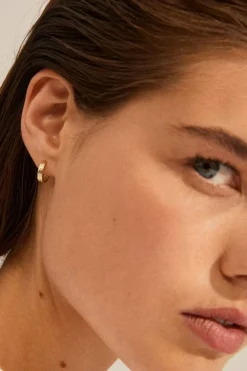 Pilgrim Joanna Gold Plated Snake Chain Earrings