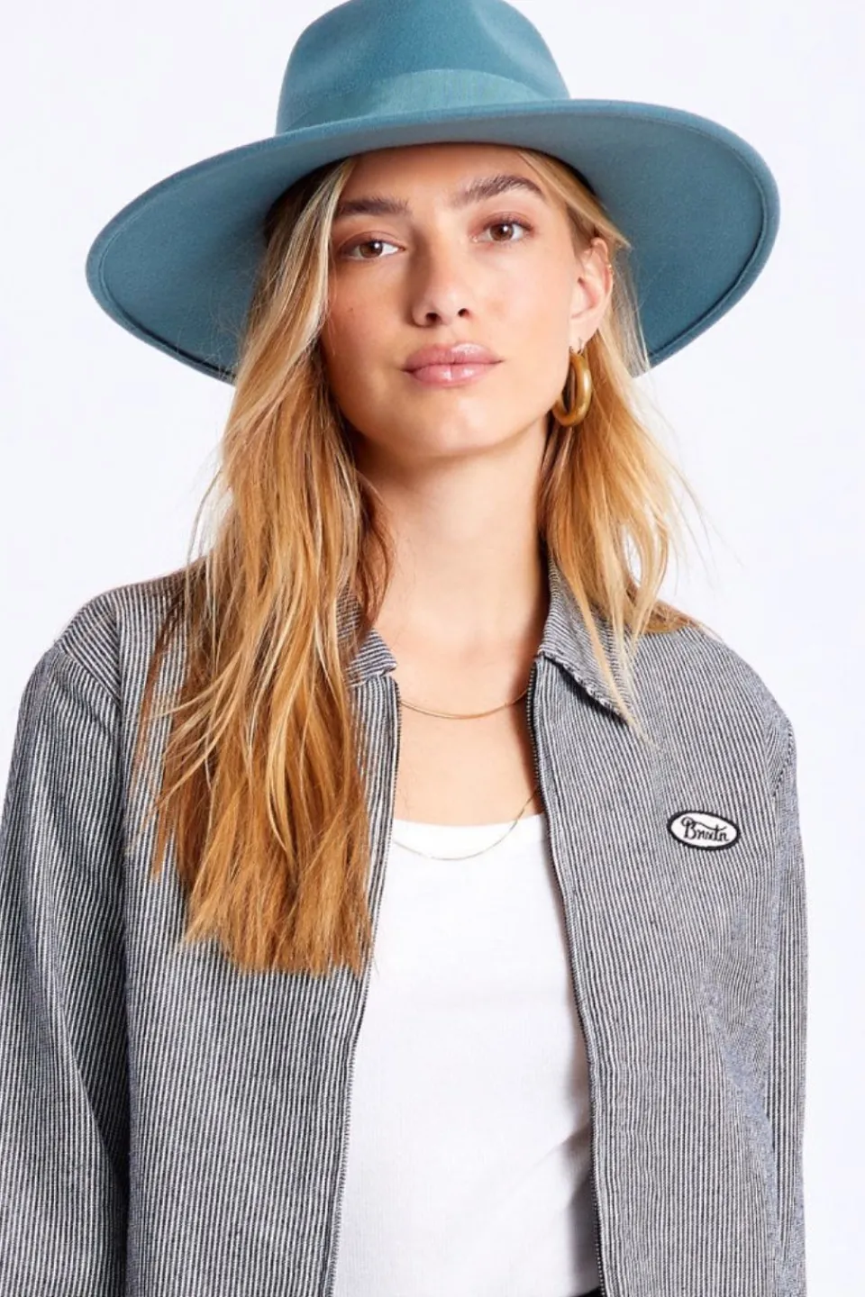 Brixton Joanna Silver Pine Felt Hat