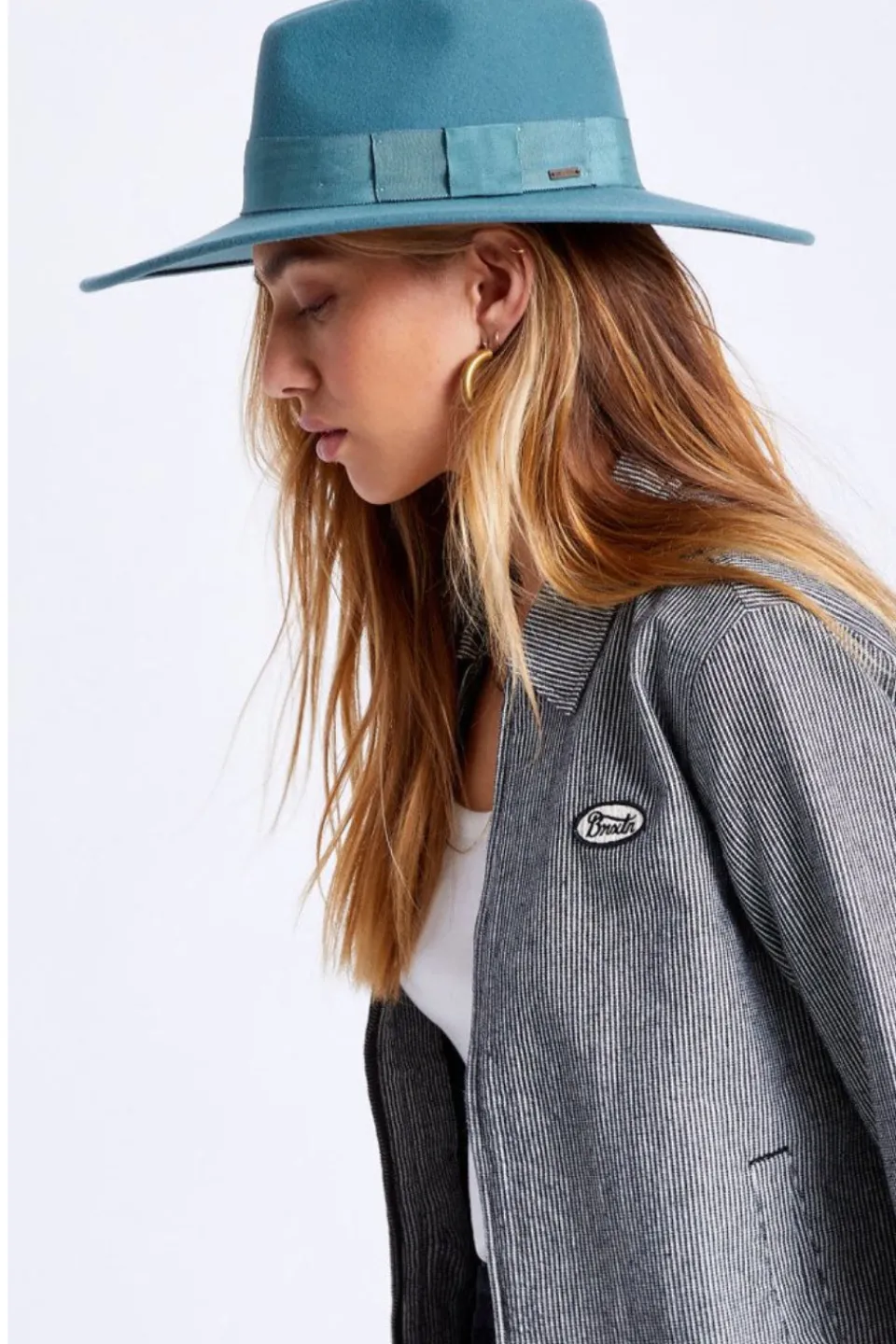 Brixton Joanna Silver Pine Felt Hat