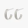 Pilgrim Joanna Silver Plated Snake Chain Earrings