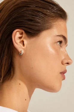 Pilgrim Joanna Silver Plated Snake Chain Earrings