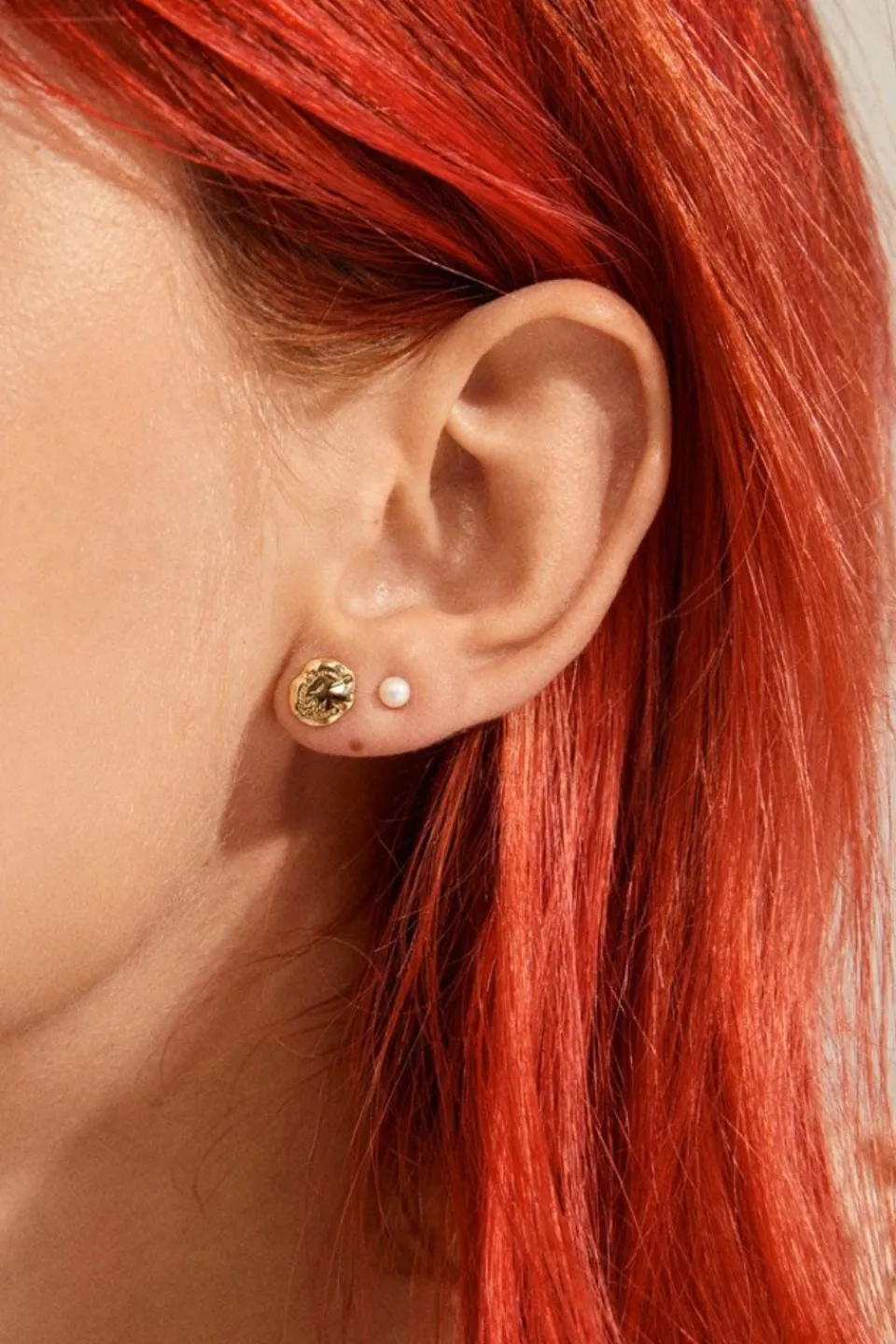 Pilgrim Jola Gold Plated Textured and Pearl EOL Earring Set