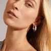 Pilgrim Julietta Beaten EOL Silver Recycled Hoop Earrings
