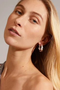 Pilgrim Julietta Beaten EOL Silver Recycled Hoop Earrings