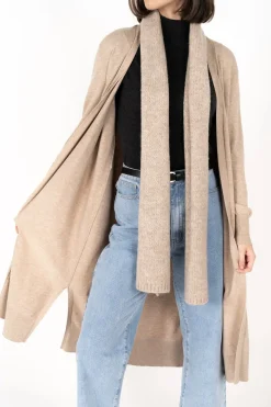 Humidity Lifestyle Juliette Birch Natural Longline Knit Cardi