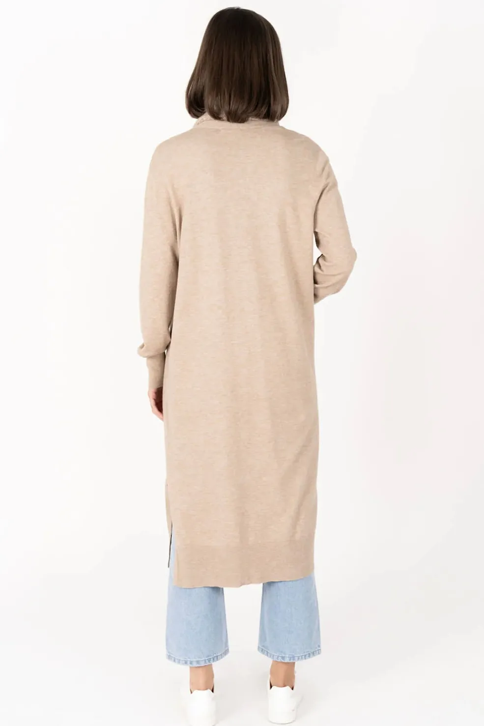 Humidity Lifestyle Juliette Birch Natural Longline Knit Cardi