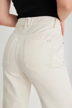 RE:UNION Label Juniper Ecru High Waist Wide Leg Jean