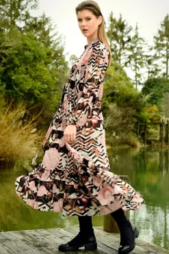 Curate Just One Thing Pink Floral Maxi Dress