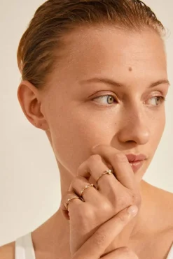 Pilgrim Kamari Gold Plated Crystal EOL Ring