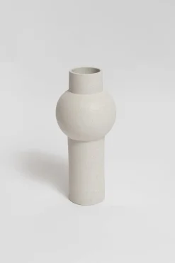 NED Collections Kansas White Bulb Medium Vase