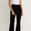 Among the Brave Karma Black Cord High Waist Long Wide Leg Pant