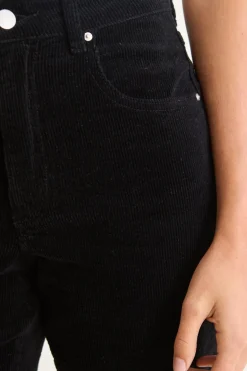 Among the Brave Karma Black Cord High Waist Long Wide Leg Pant