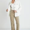 Among the Brave Karma Pumice Cord High Waist Long Wide Leg Pant