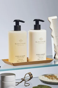 Glasshouse Kyoto In Bloom 450ml Hand Care Duo with Gold Tray
