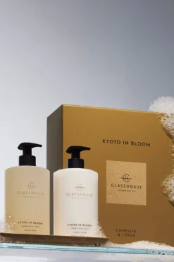 Glasshouse Kyoto In Bloom 450ml Hand Care Duo with Gold Tray