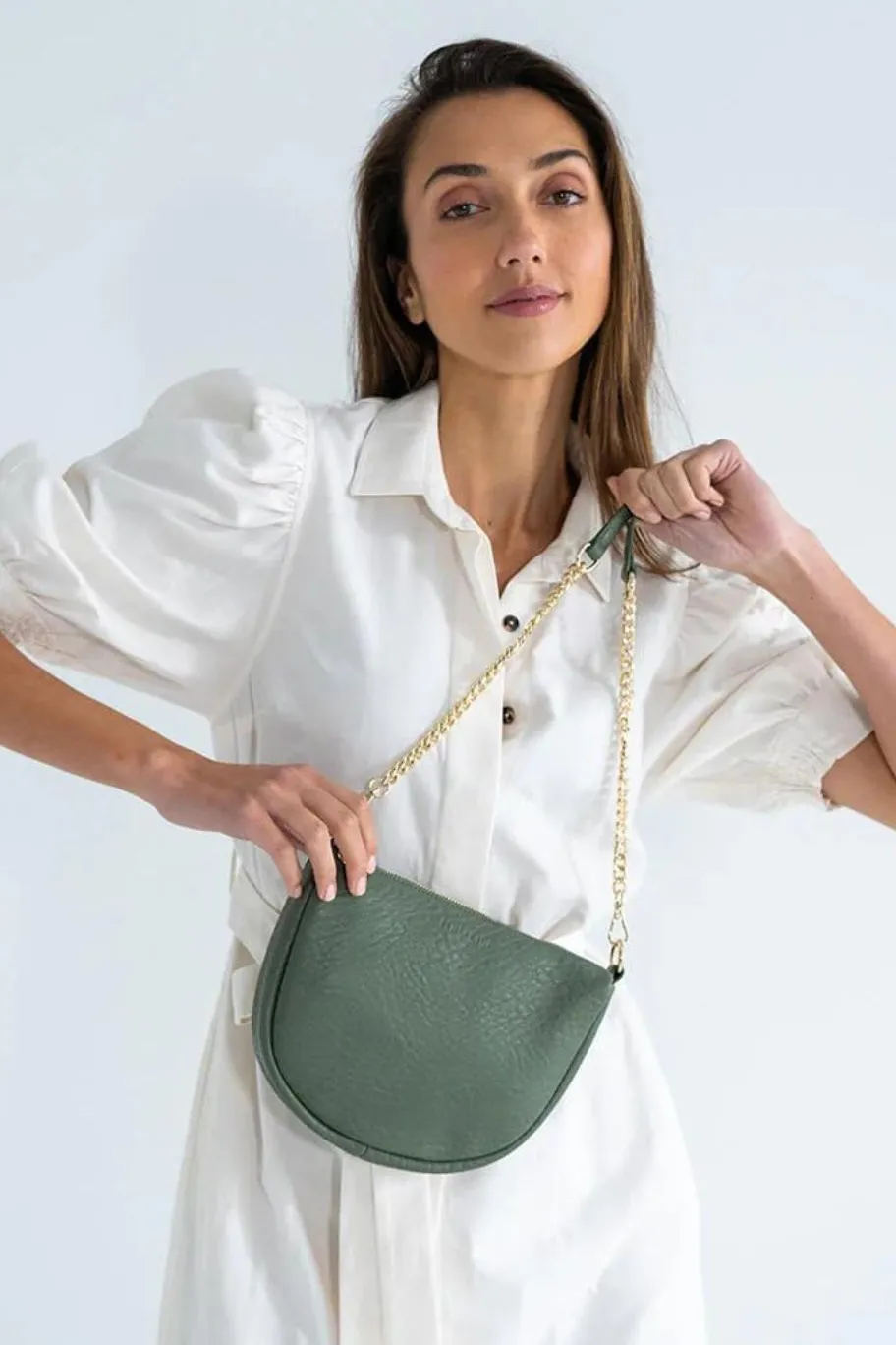 Elms+King La Palma Leaf Crossbody Bag