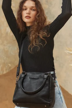 Status Anxiety Last Mountains Black Shoulder Bag