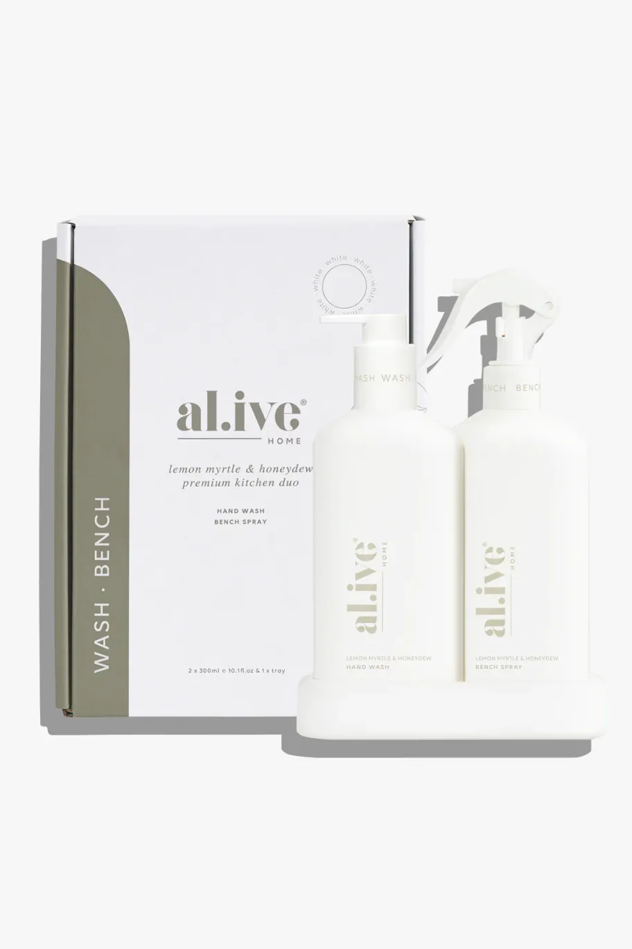 Alive Body Lemon Myrtle + Honeydue White Kitchen 300ml Duo