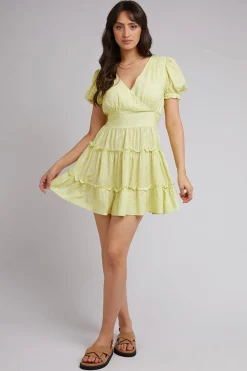 All About Eve Leni Citrine Floral Print SS Mini Dress