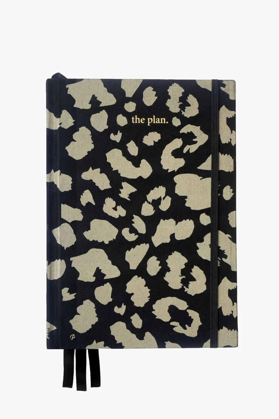 Papier HQ Leopard Linen Black + Gold Planner