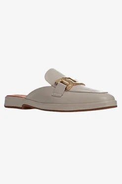 Alfie u0026 Evie Lifeline Cream Leather Gold Buckle Loafer