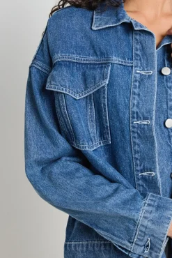 Among the Brave Lifelong Mineral Blue Oversized Denim Jacket