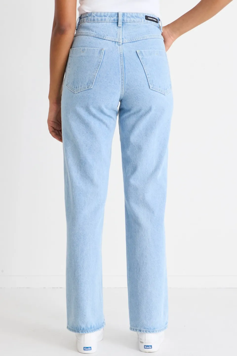 Among the Brave Lilah Light Blue High Waist Relaxed Leg Jean