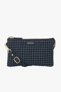 Saben Lily Black Braid Crossbody Bag