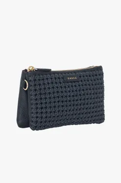 Saben Lily Black Braid Crossbody Bag