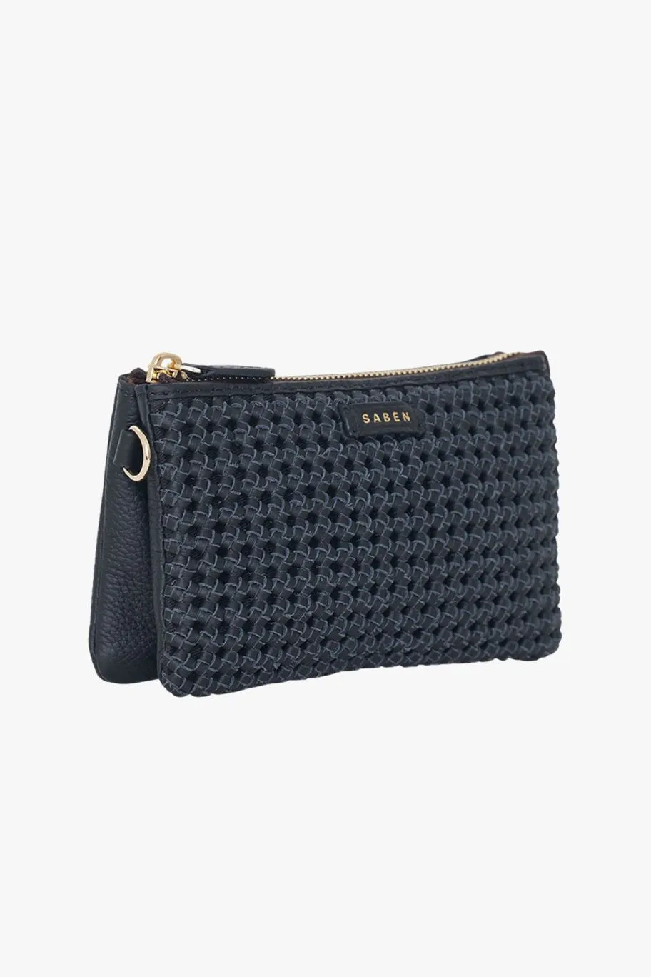Saben Lily Black Braid Crossbody Bag