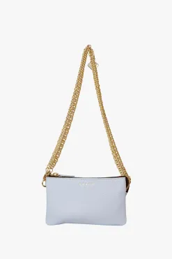 Saben Lily Whisper Blue Chain Strap Leather Crossbody Bag