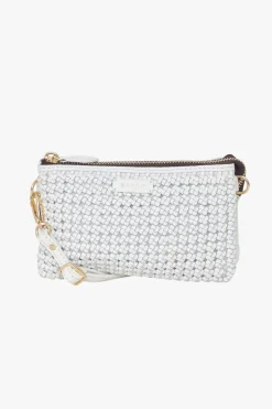 Saben Lily White Braid Crossbody Bag