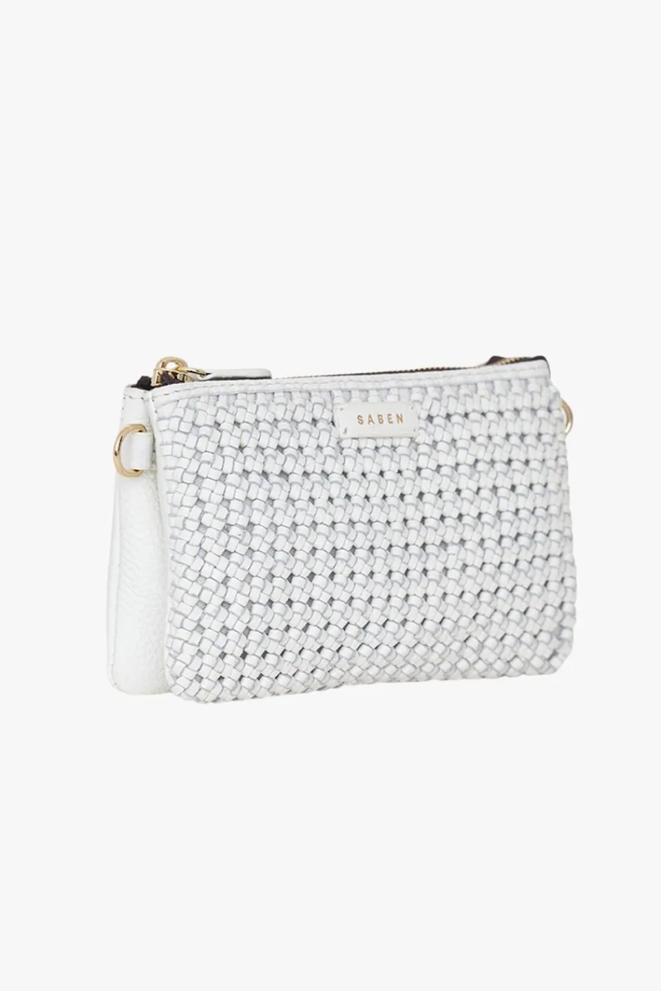 Saben Lily White Braid Crossbody Bag