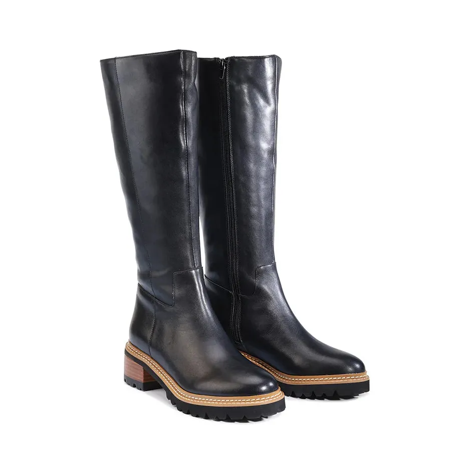 EOS Lindetta Black High Leather Boot