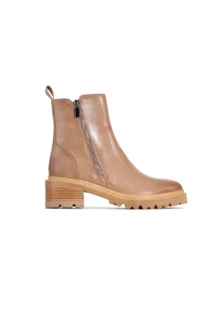 EOS Lindira Light Taupe Double Zip Ankle Boot