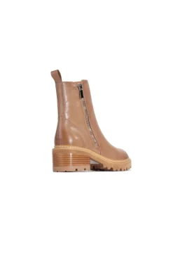 EOS Lindira Light Taupe Double Zip Ankle Boot