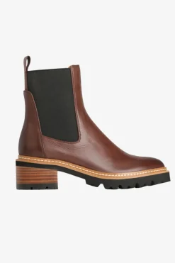 EOS Linear Chestnut Chelsea Elastic Ankle Boot