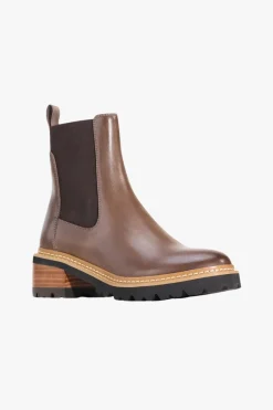EOS Linear Nocciola Brown Chelsea Elastic Ankle Boot