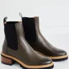 EOS Linear Olive Chelsea Elastic Ankle Boot