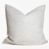 Home Lab Linen Euro Pillowcase Charcoal Pinstripe 65 X 65cm