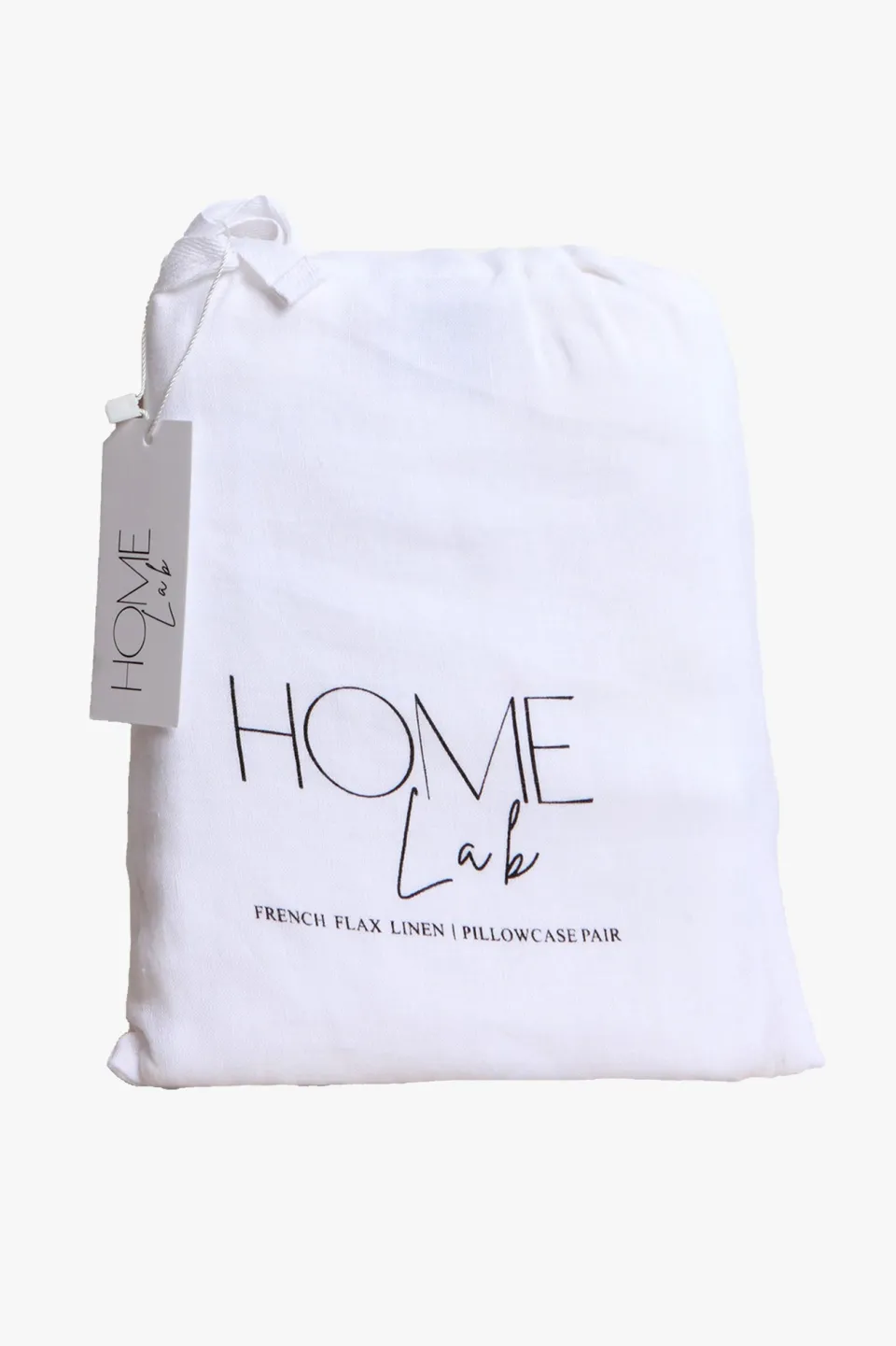 Home Lab Linen Pillowcase Pair White