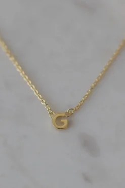 Sophie Little Letter Single Gold Necklace