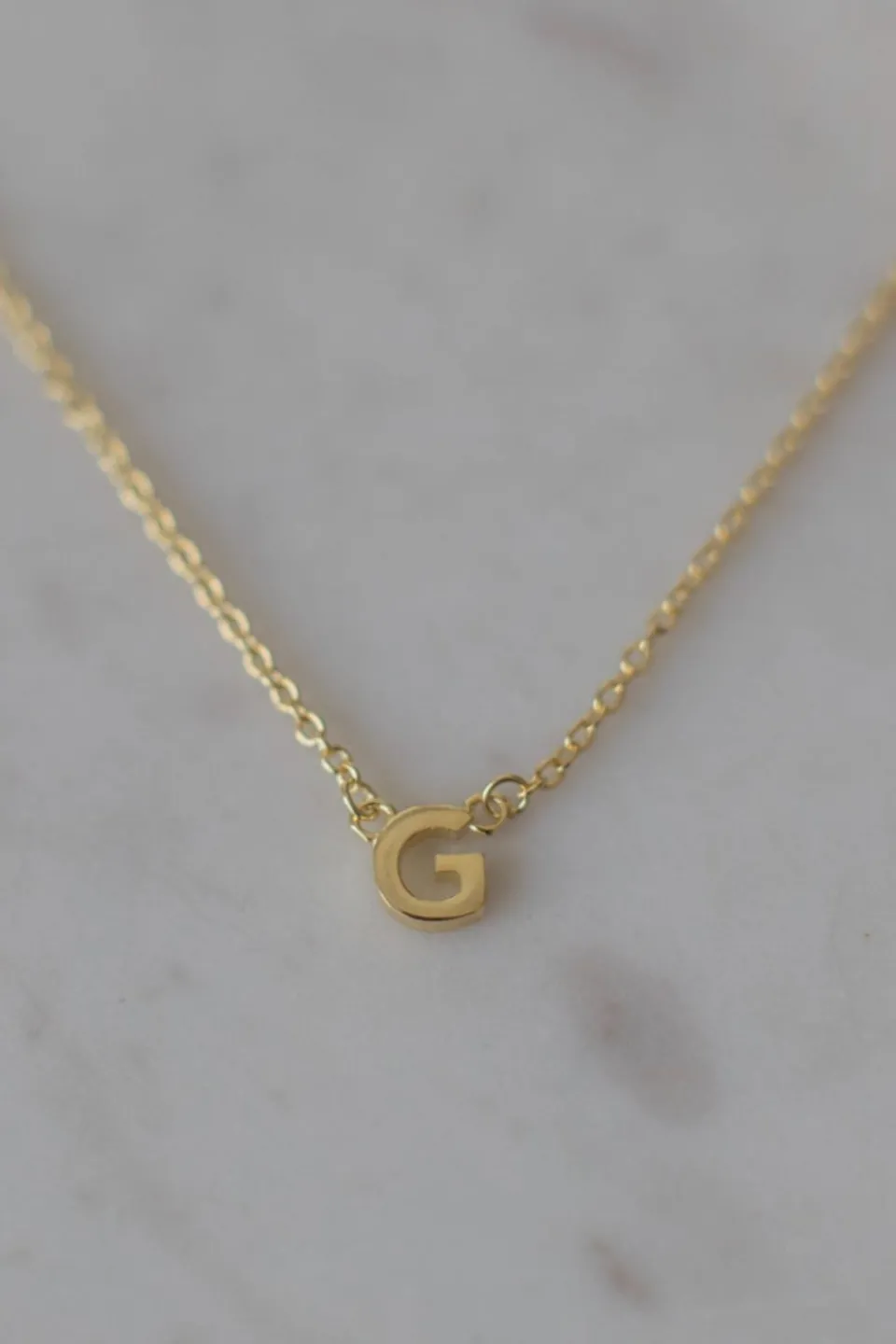 Sophie Little Letter Single Gold Necklace