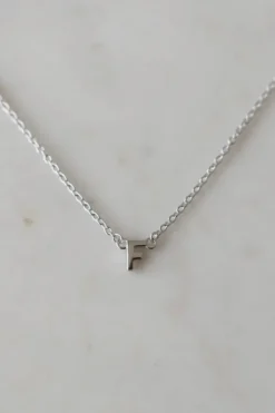 Sophie Little Letter Single Silver Necklace