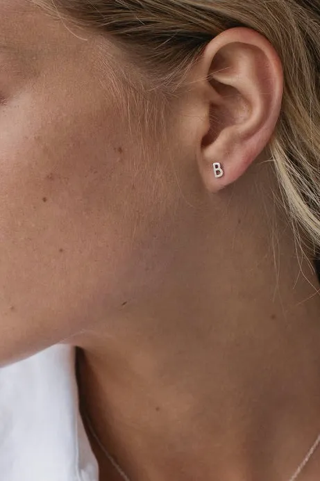 Sophie Little Letter Single Stud Silver EOL Earrings
